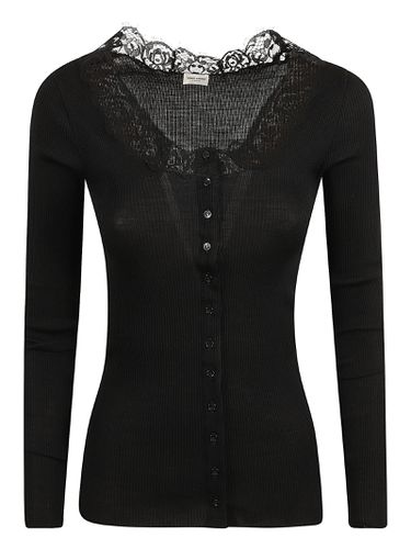 Laced Buttoned Cardigan - Saint Laurent - Modalova