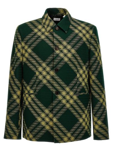 Burberry Check Wool Tailored Blazer - Burberry - Modalova