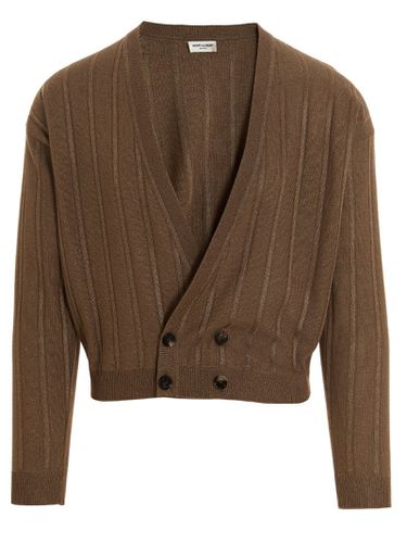 Saint Laurent Ribbed Knit Cardigan - Saint Laurent - Modalova