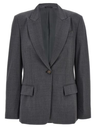 Monile Single-breasted Blazer - Brunello Cucinelli - Modalova