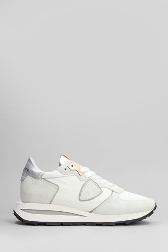 Tropez Haute Sneakers In Suede And Fabric - Philippe Model - Modalova