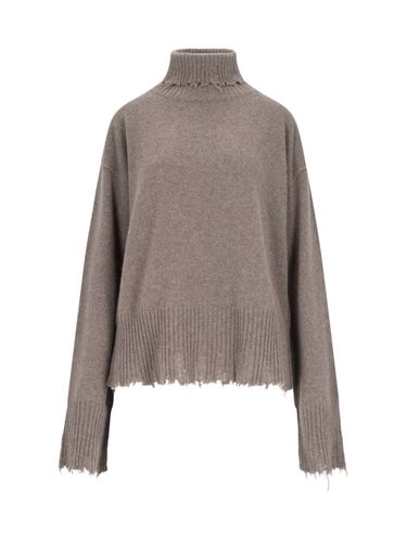 Destroyed Details Turtleneck Sweater - Uma Wang - Modalova