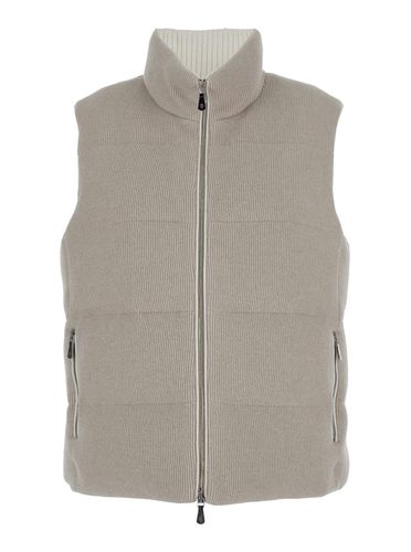 Padded Vest With Zip Closure In Wool Blend Woman - Eleventy - Modalova