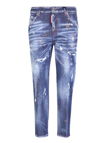 Paint Splatter Detail Jeans - Dsquared2 - Modalova