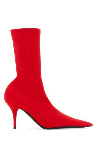 Red Fabric Knife Ankle Boots - Balenciaga - Modalova