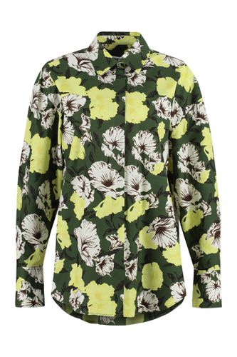 MSGM Printed Cotton Shirt - MSGM - Modalova