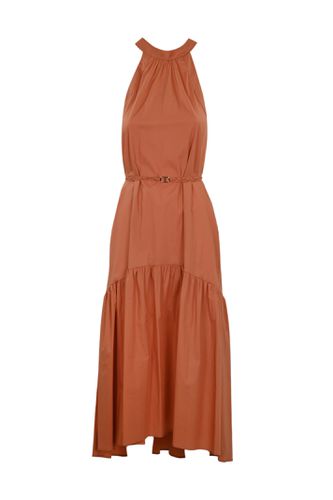 Long Poplin Dress With Belt TwinSet - TwinSet - Modalova