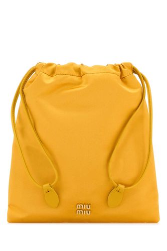 Miu Miu Light Orange Satin Pouch - Miu Miu - Modalova