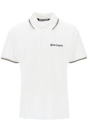 Cotton Polo Shirt With Logo - Palm Angels - Modalova