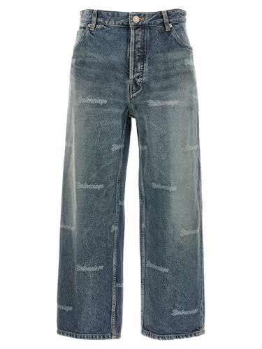 Balenciaga All Over-logo Jeans - Balenciaga - Modalova