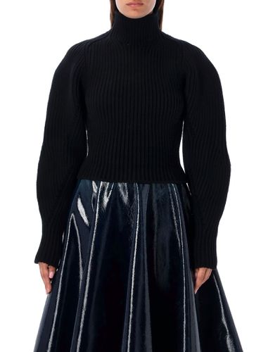 High-neck Knit Balloon-sleeved Sweater - Alaia - Modalova