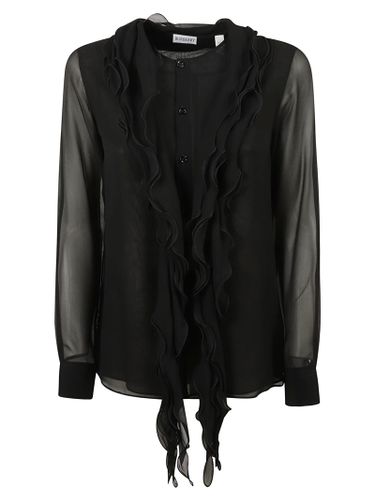 Burberry Scarfed Buttoned Blouse - Burberry - Modalova