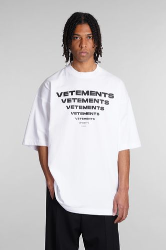 VETEMENTS T-shirt In White Cotton - VETEMENTS - Modalova