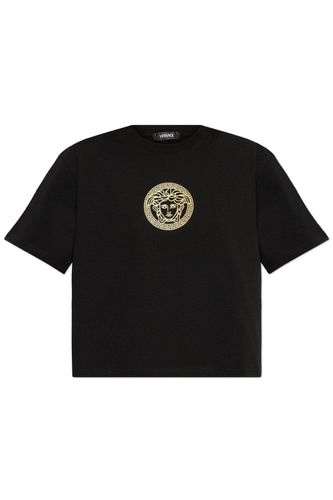 Medusa-printed Crewneck T-shirt - Versace - Modalova