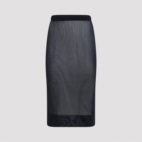 Saint Laurent Viscose Midi Skirt - Saint Laurent - Modalova