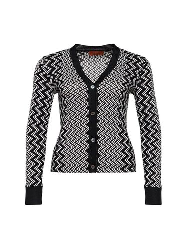 Zigzag Patterned Knitted Cardigan - Missoni - Modalova