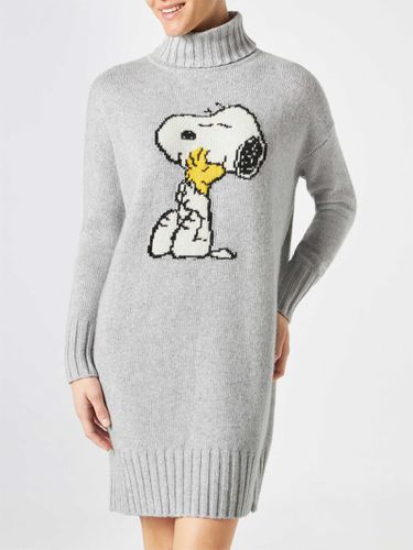 Woman Knit Dress With Snoopy Jacquard Print peanuts Special Edition - MC2 Saint Barth - Modalova