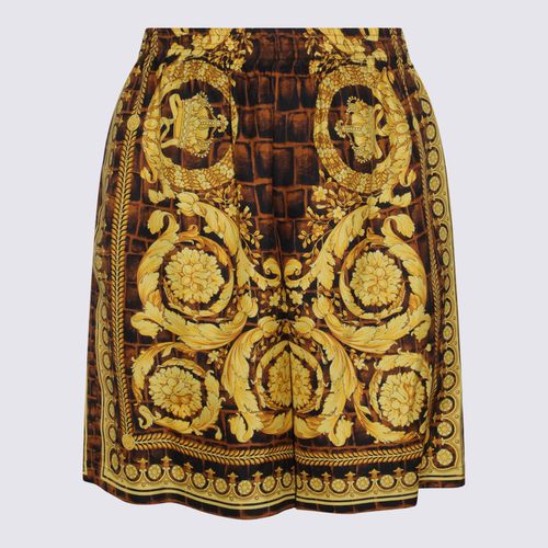 Versace Baroque Silk Shorts - Versace - Modalova