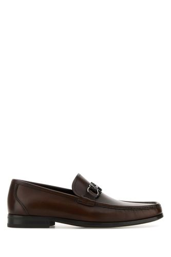 Brown Leather Grandioso Loafers - Ferragamo - Modalova