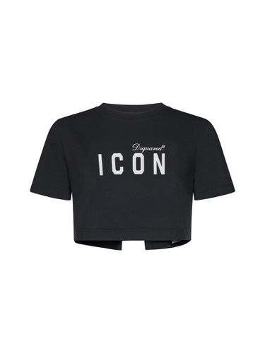 Icon Cotton Cropped T-shirt - Dsquared2 - Modalova