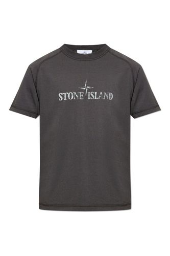 Logo-printed Crewneck T-shirt - Stone Island - Modalova