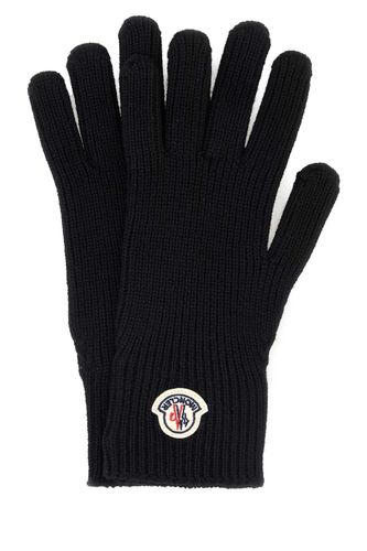 Moncler Black Wool Gloves - Moncler - Modalova