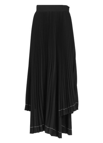 MSGM Black Asymmetric Pleated Skirt - MSGM - Modalova