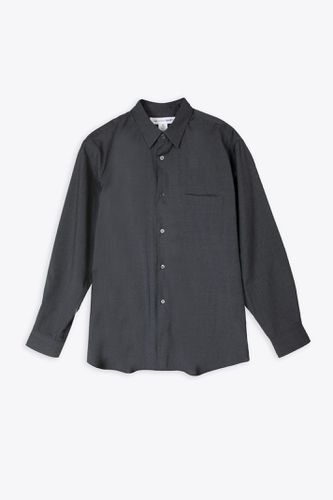 Mens Shirt Woven Dark grey wool shirt with long sleeves - Comme des Garçons Shirt - Modalova