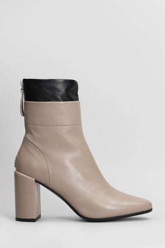 Baron High Heels Ankle Boots In Leather - Halmanera - Modalova