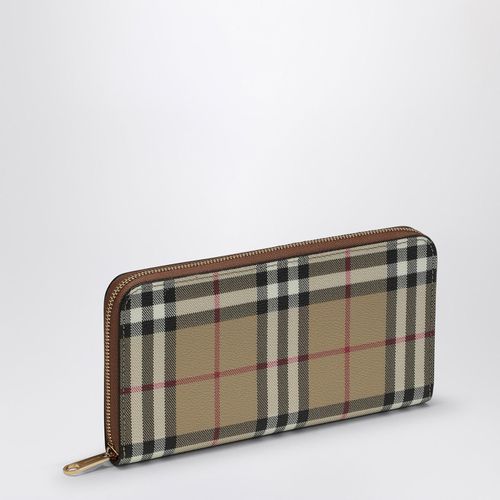 Burberry Check Pattern Zip Wallet - Burberry - Modalova