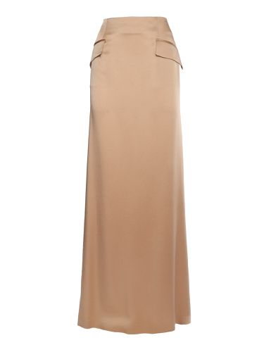 Camel Colored Long Skirt - Alberta Ferretti - Modalova