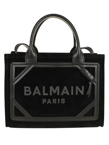 B-army Shopper Small-suede Leather & logo - Balmain - Modalova