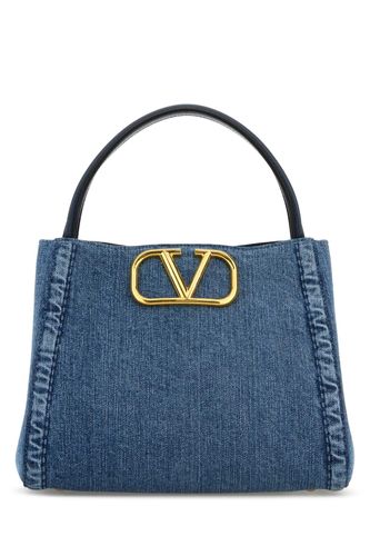 Denim Vlogo Handbag - Valentino Garavani - Modalova