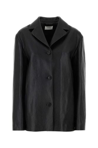 The Row Black Leather Fabian Blazer - The Row - Modalova