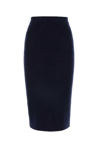 Dark Blue Cashmere Blend Skirt - Bottega Veneta - Modalova