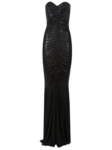 Strapless Shirred Front Sishtail Dress - Norma Kamali - Modalova