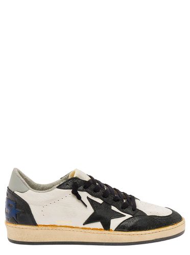 Ball-star White And Black Low Top Sneakers With Star Patch In Leather Man - Golden Goose - Modalova
