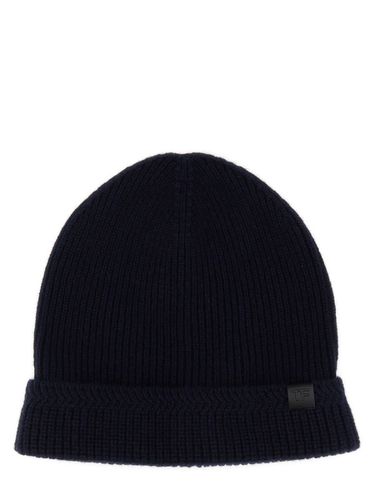 Tom Ford Tf Patch Ribbed Beanie - Tom Ford - Modalova