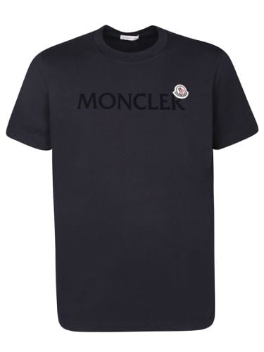 Moncler Mini Patch Blue T-shirt - Moncler - Modalova