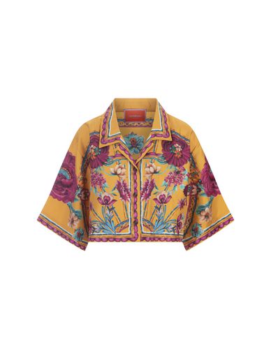 Zodiac Placée Marigold Short Shirt In Silk Twill - La DoubleJ - Modalova