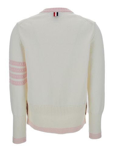 Pink And Sweater With 4bar Detail In Cotton Woman - Thom Browne - Modalova