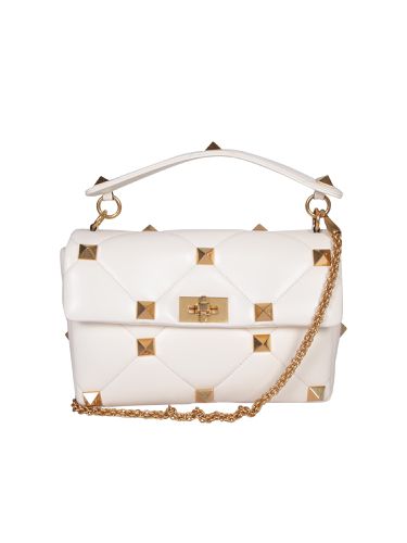 Valentino Roman Stud Ivory Bag - Valentino - Modalova