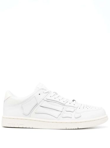 Skel Top Low White Sneakers With Skeleton Patch In Leather Man - AMIRI - Modalova