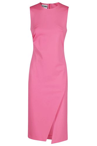 Sleeveless Crewneck Midi Dress - Moschino - Modalova