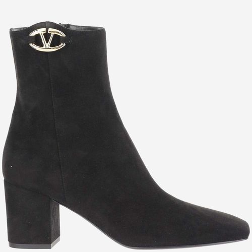 Vlogo The Bold Edition Suede Ankle Boot - Valentino Garavani - Modalova