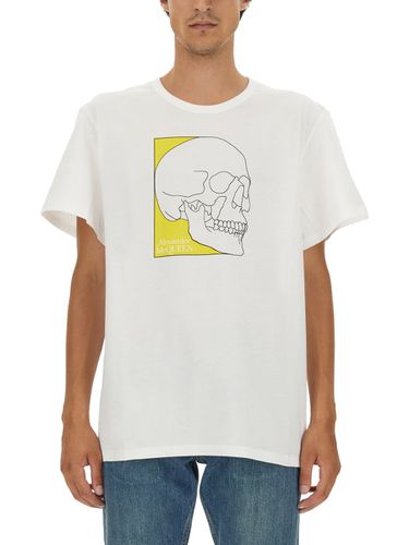 Skull Print T-shirt - Alexander McQueen - Modalova