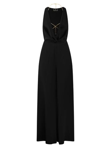 Fluid Crepe Jumpsuit With Bra Accessory - Elisabetta Franchi - Modalova