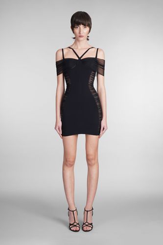 Mugler Dress In Black Viscose - Mugler - Modalova