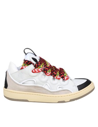 Curb Sneakers In Leather And Suede With Multicolor Laces - Lanvin - Modalova