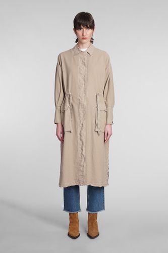 Golden Goose Coat In Beige Cotton - Golden Goose - Modalova